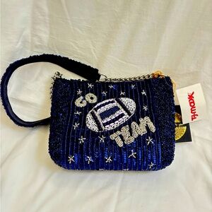 Blue Beaded Women's Bag